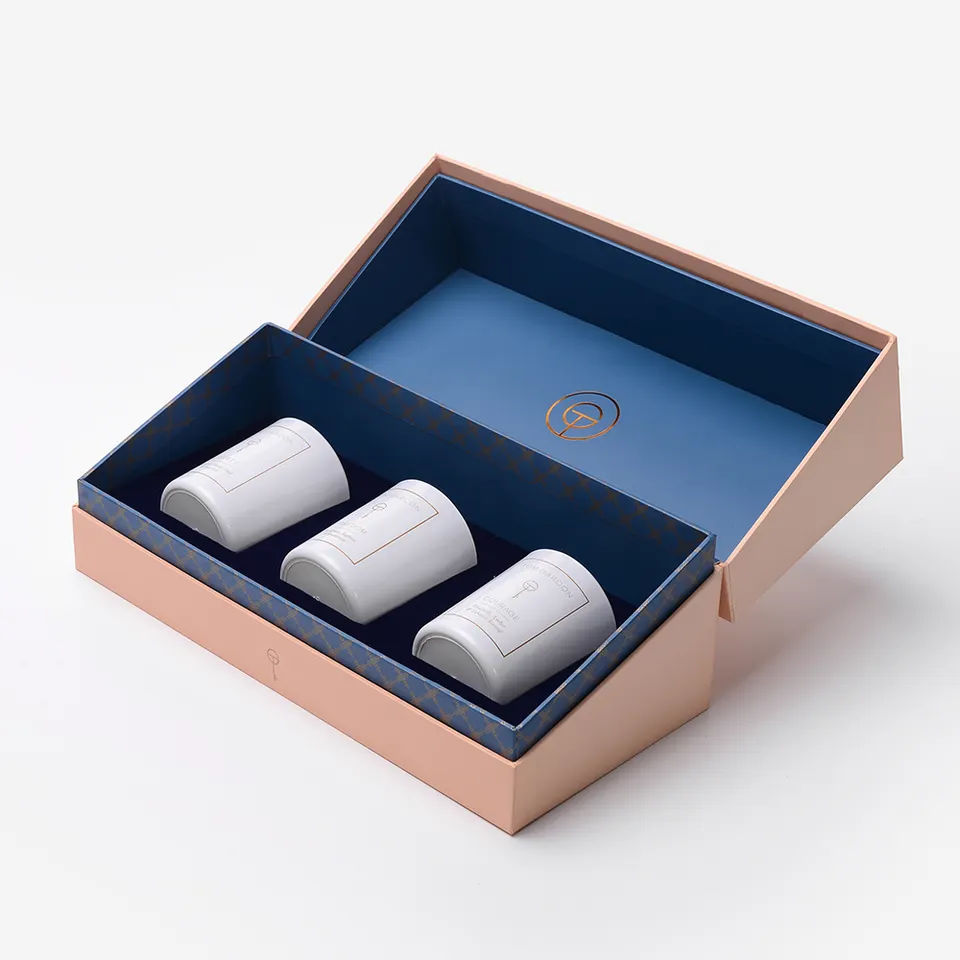 Caja de regalo de velas perfumadas de cartón personalizado de embalaje ecológico