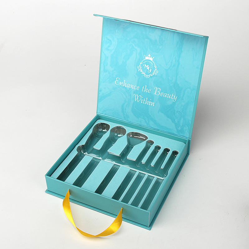 Caja de empaquetado de cepillos de maquillaje de cartón magnético impreso personalizado