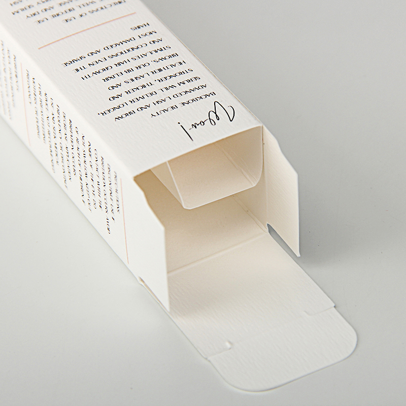 Caja de empaquetado modificada para requisitos particulares respetuosa del medio ambiente de los cosméticos de la base del papel de la textura blanca
