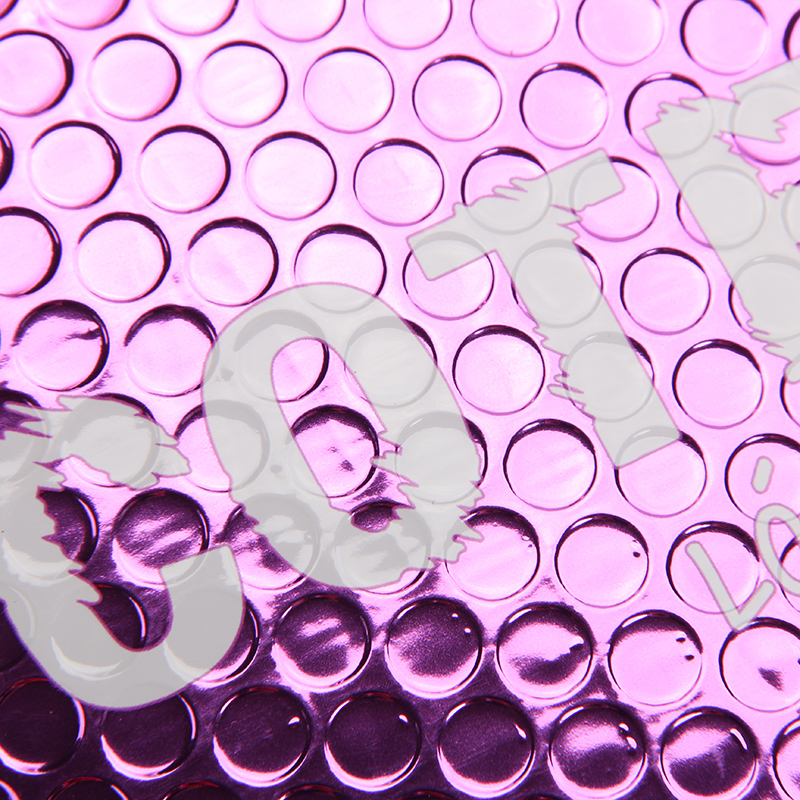 Cosméticos impermeables personalizados que empaquetan el anuncio publicitario metálico de la burbuja de las rosas fuertes