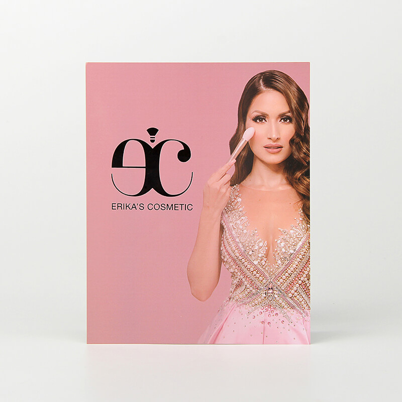 Tarjeta de agradecimiento de papel con logotipo de oro rosa para embalaje de comercio electrónico de productos cosméticos personalizados