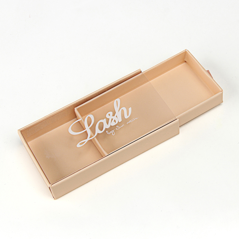 Caja de empaquetado de los cosméticos de la pestaña falsa del logotipo de encargo del cajón de la tapa del PVC transparente vacío