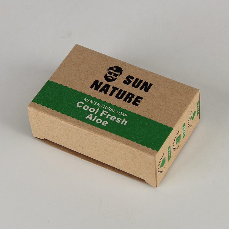 Caja de embalaje de jabón para el cuidado de la piel de los hombres de papel sin árboles ecológicos