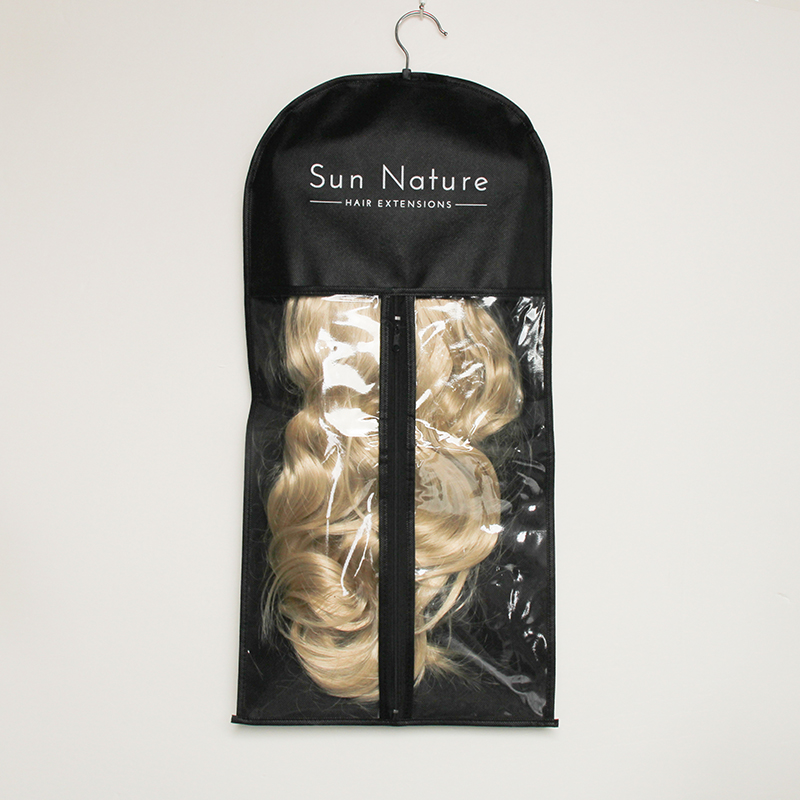 Bolso de peluca de bolsa de almacenamiento de cabello con impresión de logotipo personalizado